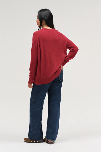 Cherry Cloud Cashmere Slouchy Sweater