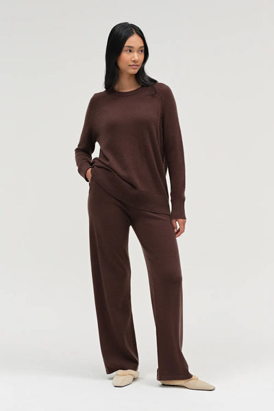 Chocolate Cloud Cashmere Slouchy Sweater