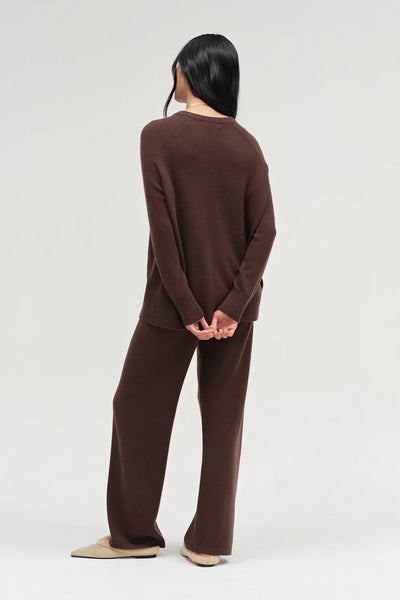 Chocolate Cloud Cashmere Slouchy Sweater