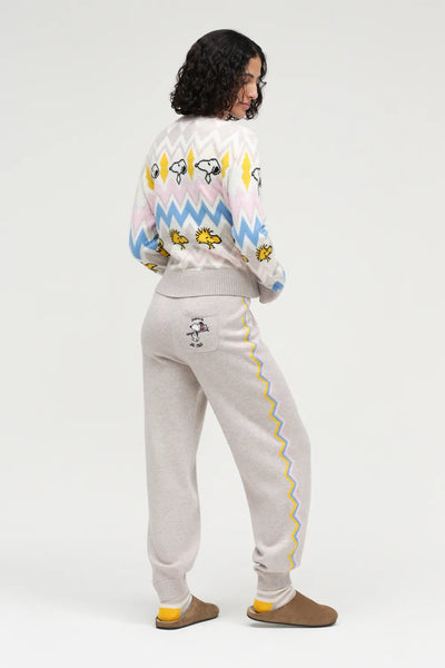 Multi Wool-Cashmere Snoopy Fairisle Cardigan