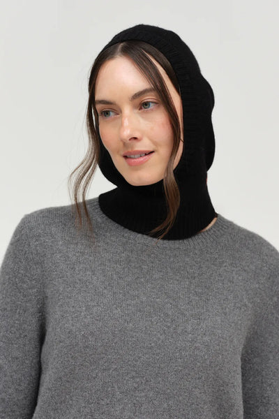 Black Wool-Cashmere Balaclava