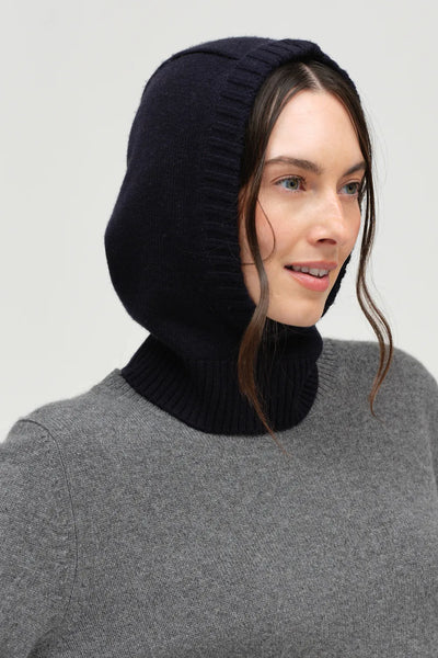 Navy Wool-Cashmere Balaclava