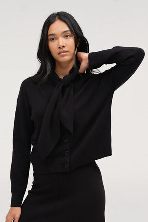 black-wool-cashmere-tie-neck-cardigan