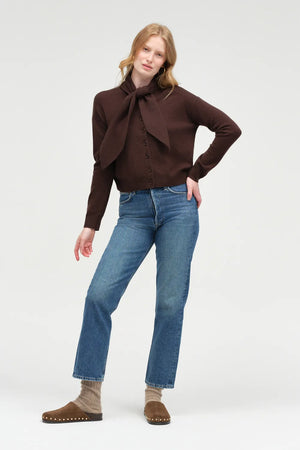 chocolate-wool-cashmere-tie-neck-cardigan