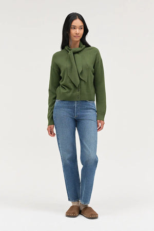 green-wool-cashmere-tie-neck-cardigan