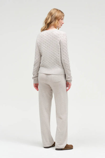 Chinchilla Pure Cashmere Cable Sweater