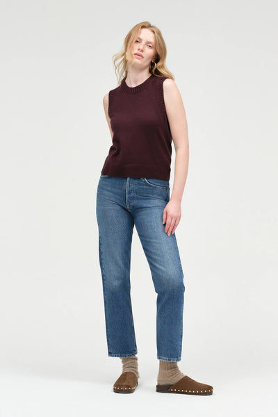Aubergine Wool-Cashmere Tank