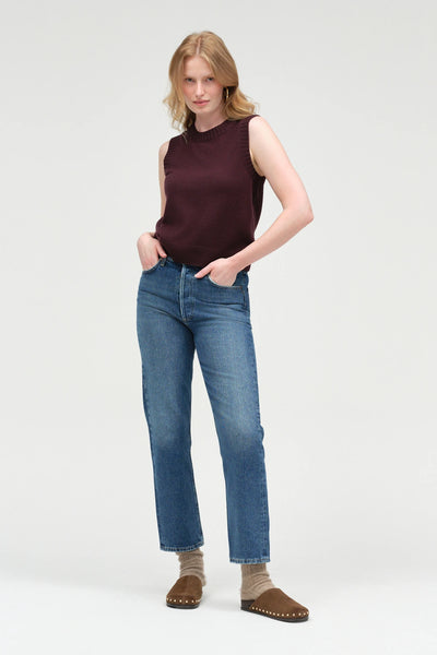 Aubergine Wool-Cashmere Tank