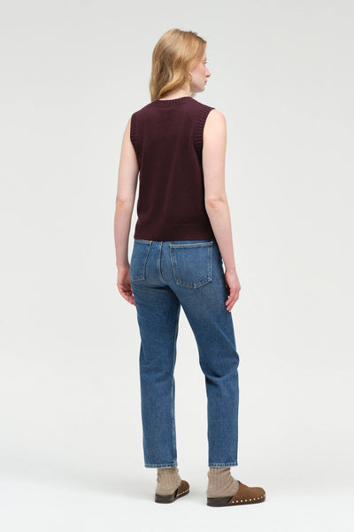 Aubergine Wool-Cashmere Tank