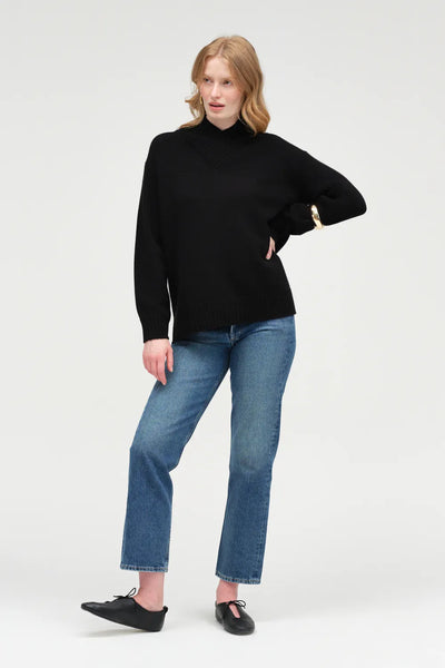 Black Pure Cashmere Soft Wrap Sweater