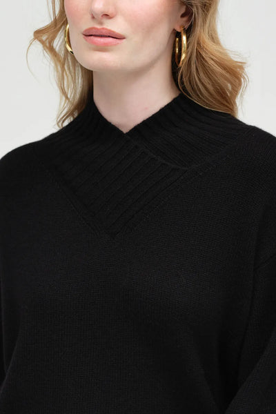 Black Pure Cashmere Soft Wrap Sweater
