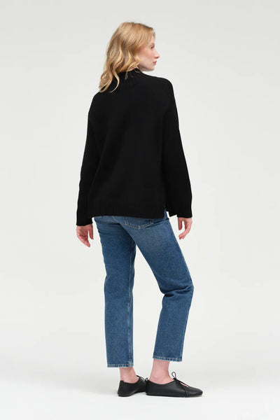 Black Pure Cashmere Soft Wrap Sweater