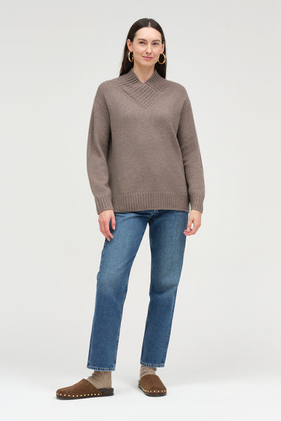 Warm-Oatmeal Pure Cashmere Soft Wrap Sweater