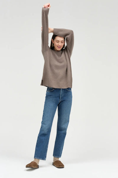 Warm-Oatmeal Pure Cashmere Soft Wrap Sweater