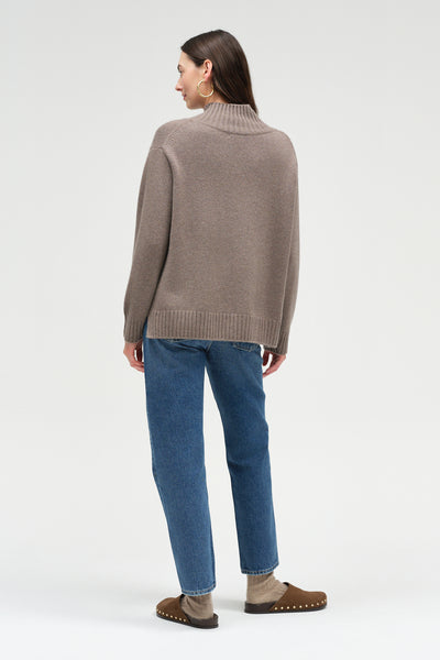 Warm-Oatmeal Pure Cashmere Soft Wrap Sweater