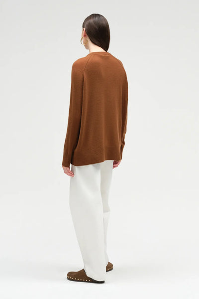 Toffee Cloud Cashmere Slouchy Sweater
