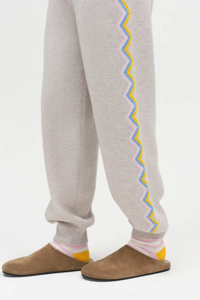 Multi Wool-Cashmere Snoopy Ski Track Pants