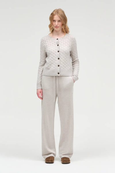 Chinchilla Pure Cashmere Cable Cardigan