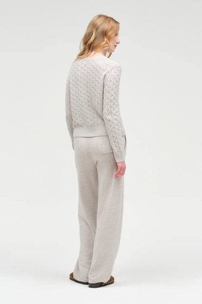 Chinchilla Pure Cashmere Cable Cardigan