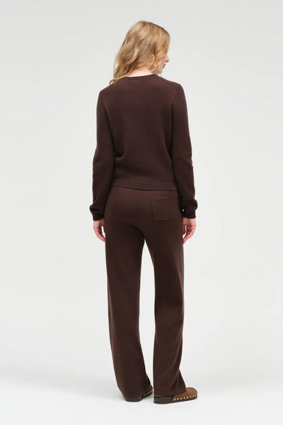 Chocolate Pure Cashmere Camille Cardigan
