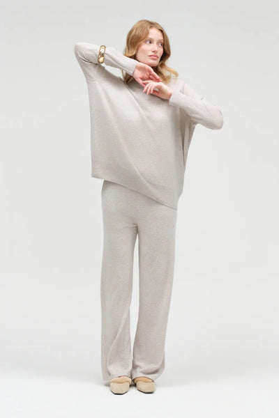 Chinchilla Pure Cashmere Slouchy Sweater