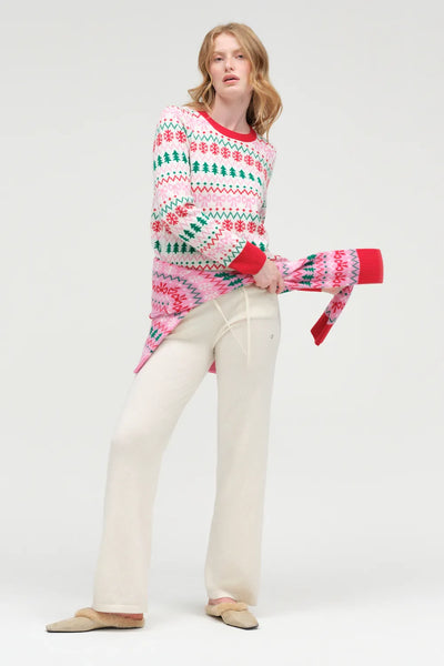 Cream Wool-Cashmere Christmas Fairisle Sweater