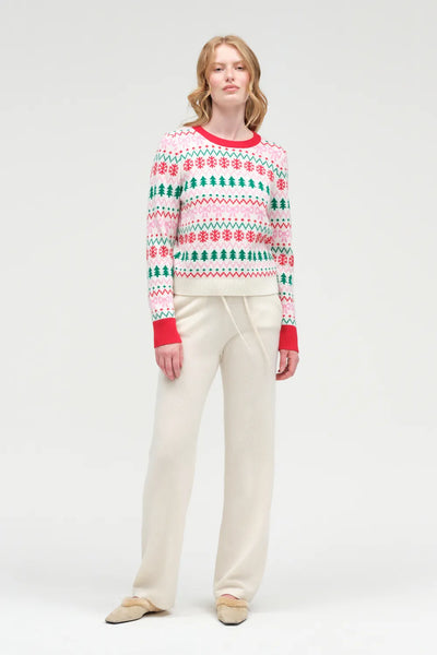 Cream Wool-Cashmere Christmas Fairisle Sweater