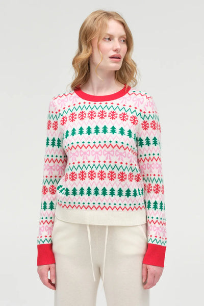 Cream Wool-Cashmere Christmas Fairisle Sweater