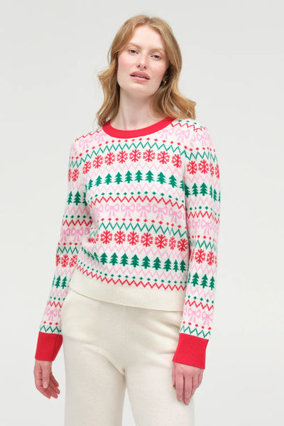 Cream Wool-Cashmere Christmas Fairisle Sweater