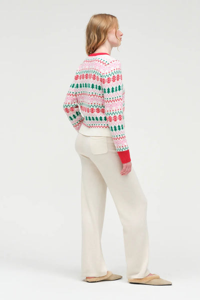 Cream Wool-Cashmere Christmas Fairisle Sweater
