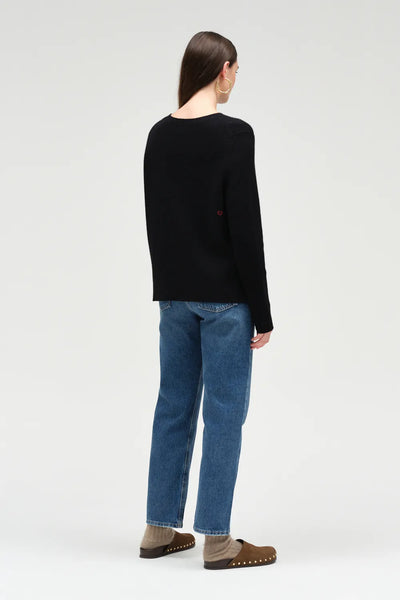 Black Pure Cashmere Slouchy Sweater