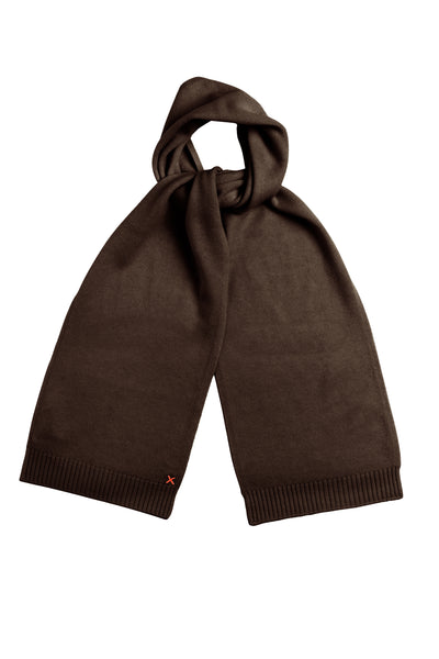 Brown scarf on a white background