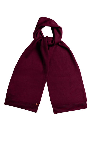 Maroon scarf on a white background
