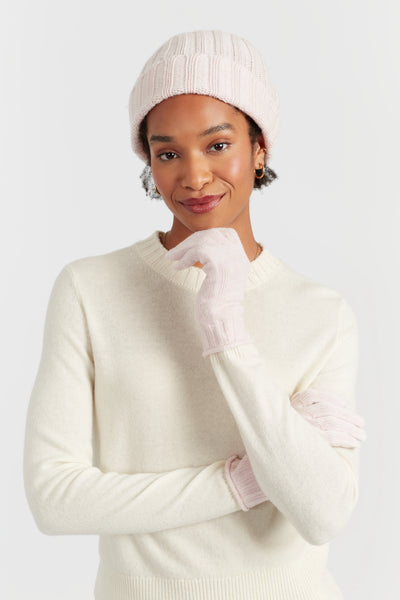 pink-melange-wool-cashmere-ribbed-hat