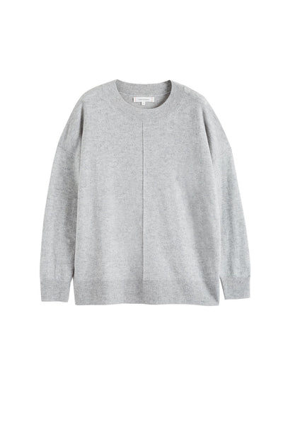 Light-Grey Wool-Cashmere Slouchy Sweater
