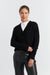 Black Wool-Cashmere Cropped Cardigan