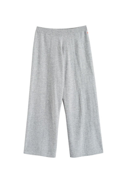 Light-Grey Wool-Cashmere Cropped Track Pants