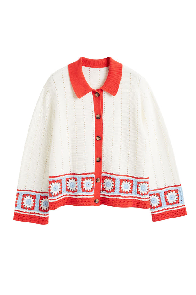 Terracotta Cotton Hand Crochet Shirt image 7