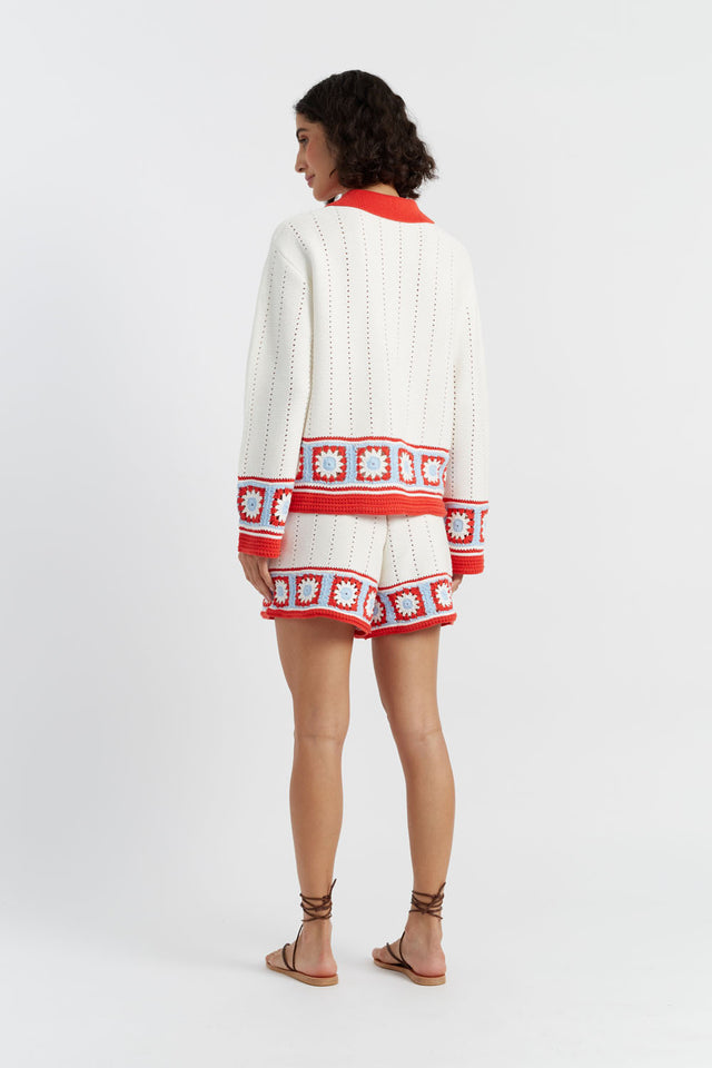 Terracotta Cotton Hand Crochet Shirt image 6