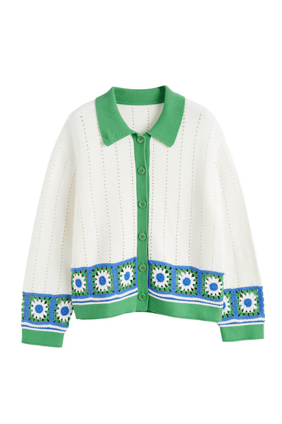 Cream Cotton Hand Crochet Shirt