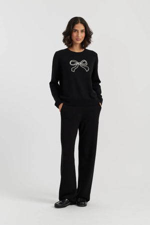 black-wool-cashmere-bow-embroidered-sweater