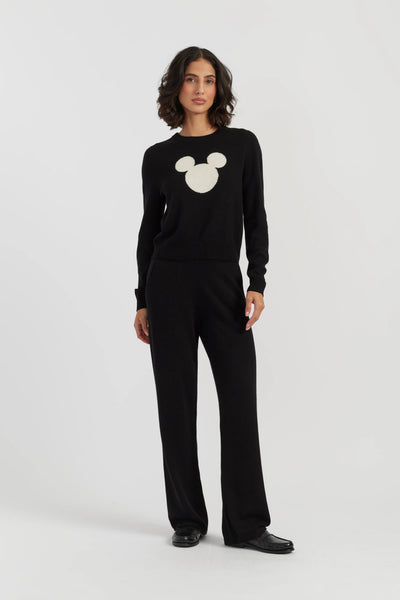 Black Wool-Cashmere Mickey Sweater