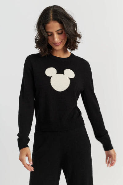 Black Wool-Cashmere Mickey Sweater