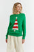 Green Wool-Cashmere Christmas Tree Sweater