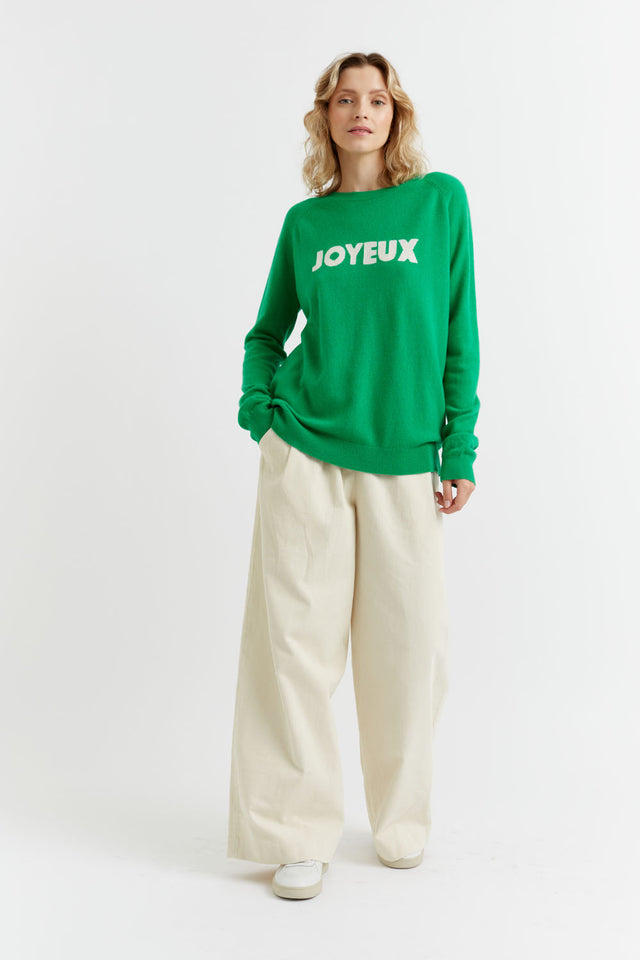Green Wool-Cashmere Joyeux Sweater image 4