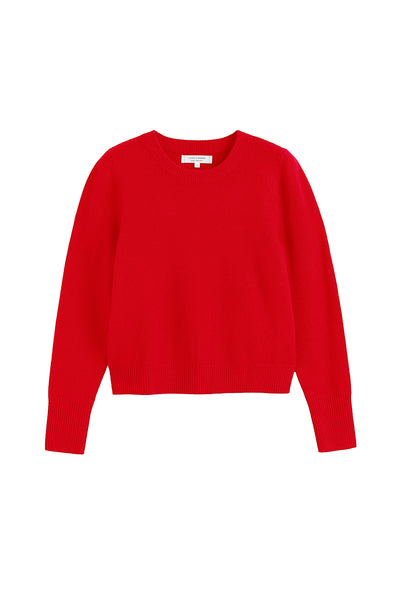 Red sweater on a white background