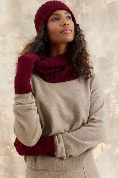 Claret Wool-Cashmere Snood