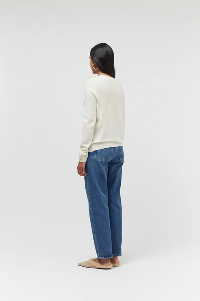 Cream Wool-Cashmere Santa Baby Sweater