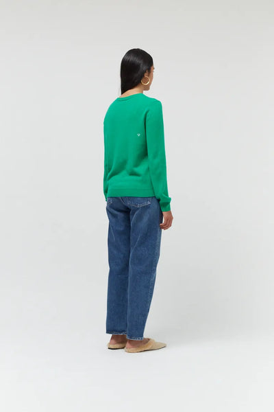 Green Wool-Cashmere Naughty Or Nice Sweater