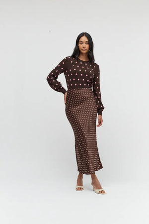 chocolate-viscose-polka-dot-skirt